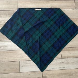 COPY - Pendleton Vintage 90s Wool Blue Green Tartan Plaid Shawl Scarf Triangle …